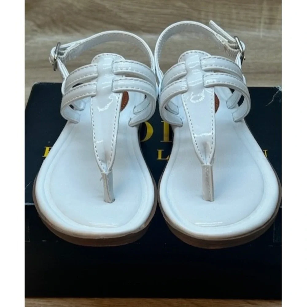 Polo Ralph Lauren Baby Girls Tierney‎ White Tierney Sandals NIB - Size 10